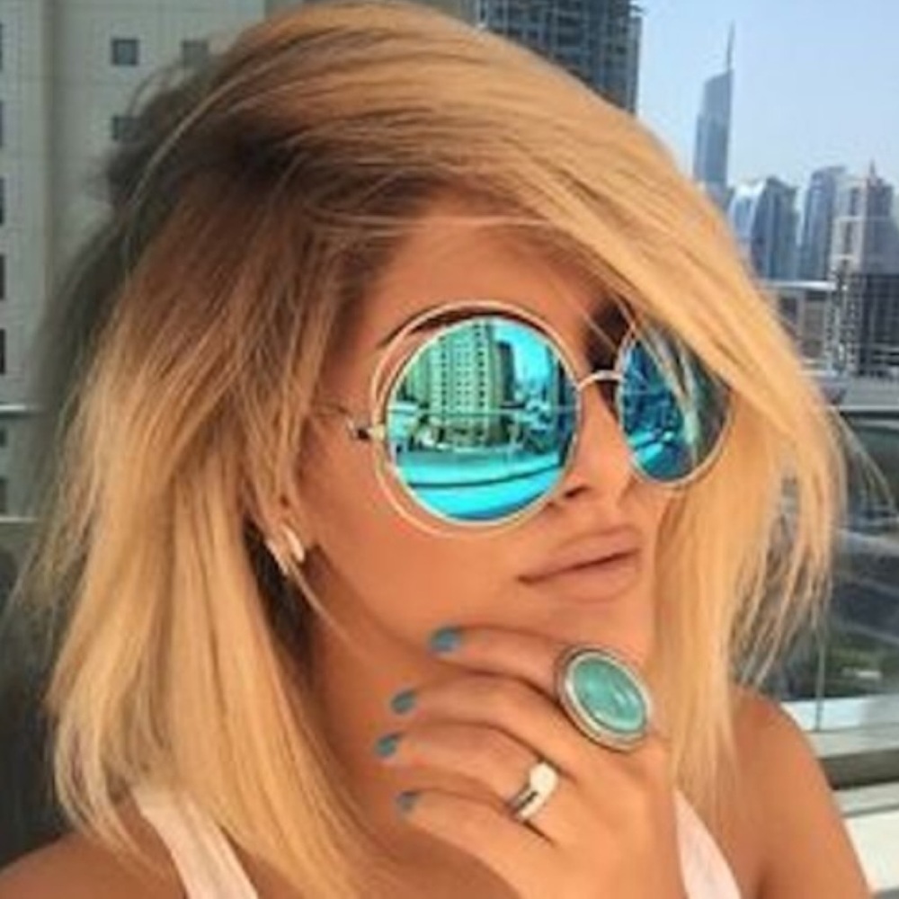 Oversized Mirrored Double Wire Frame Halo Sunnies